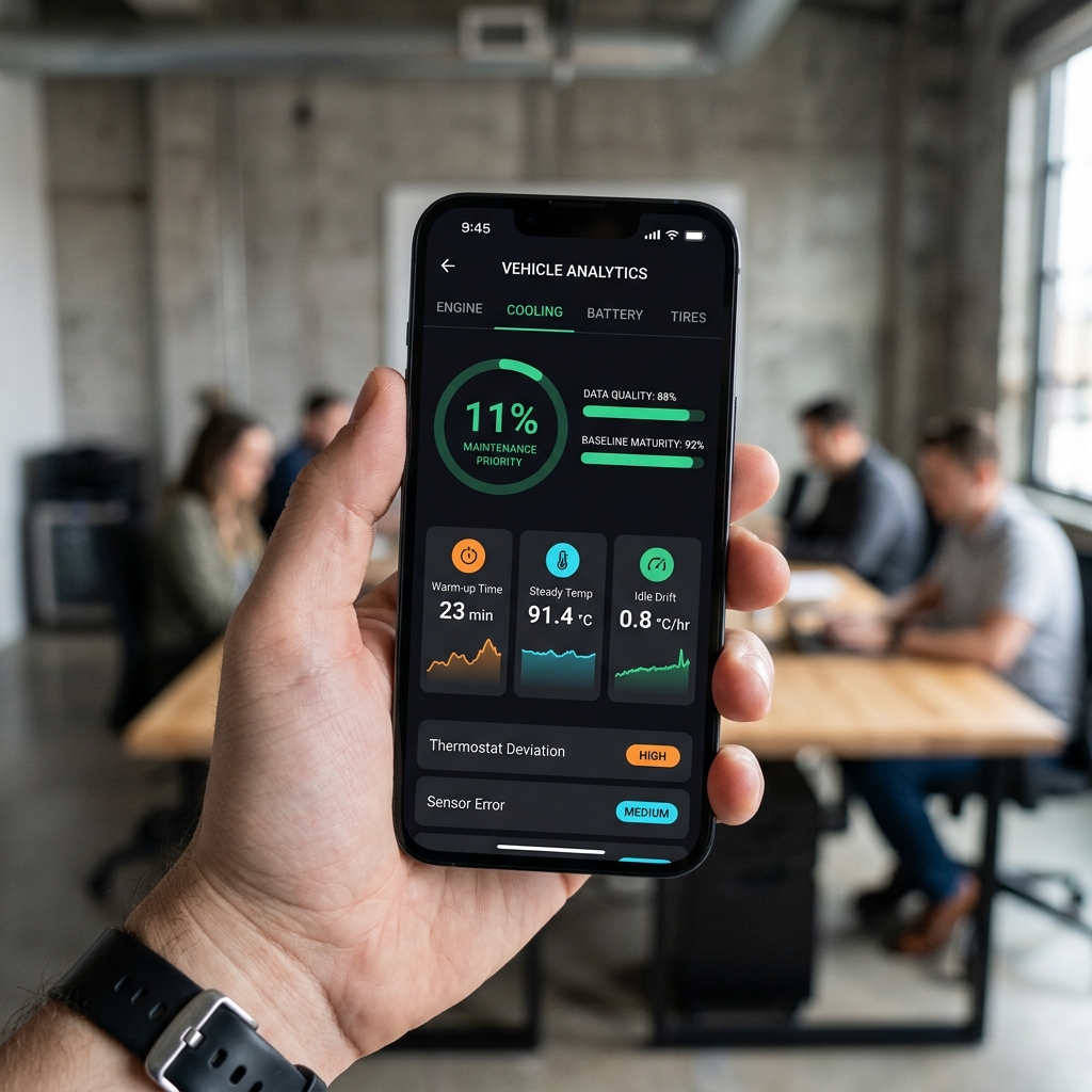 Raste vehicle health dashboard on phone