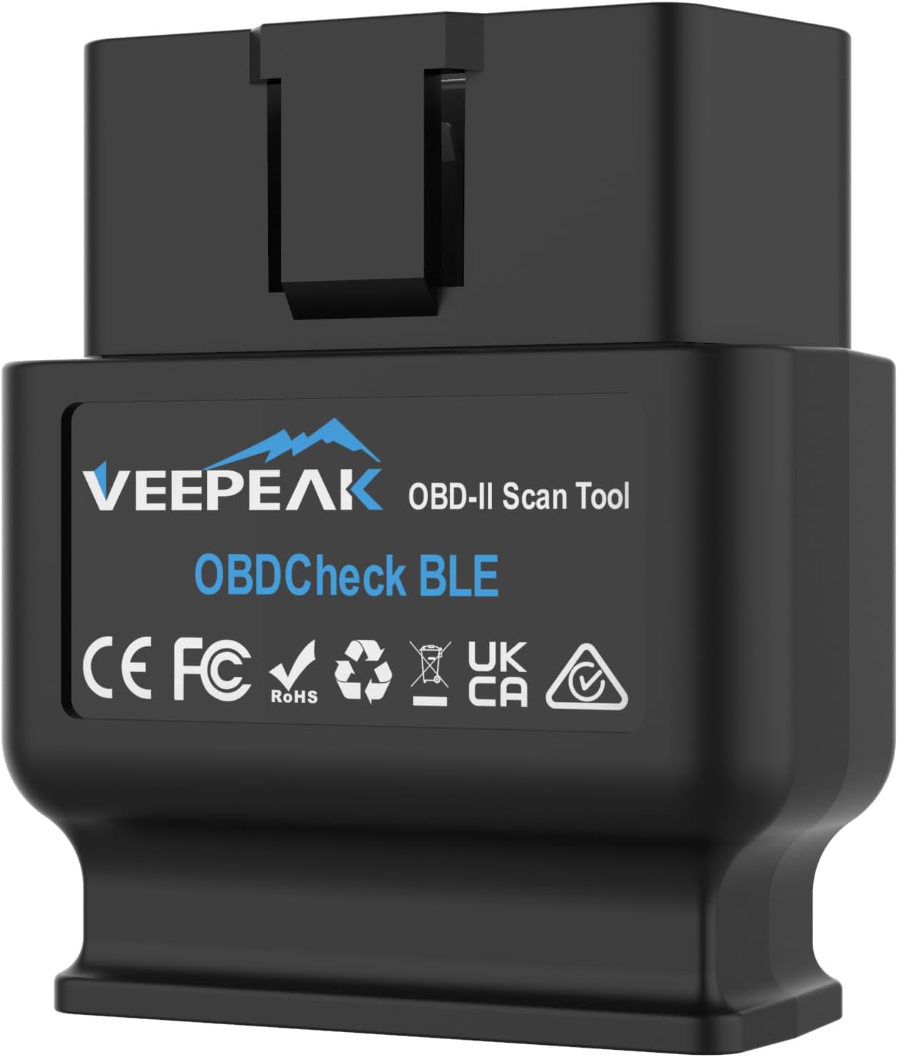 Black Veepeak OBDCheck BLE adapter recommended for iPhone